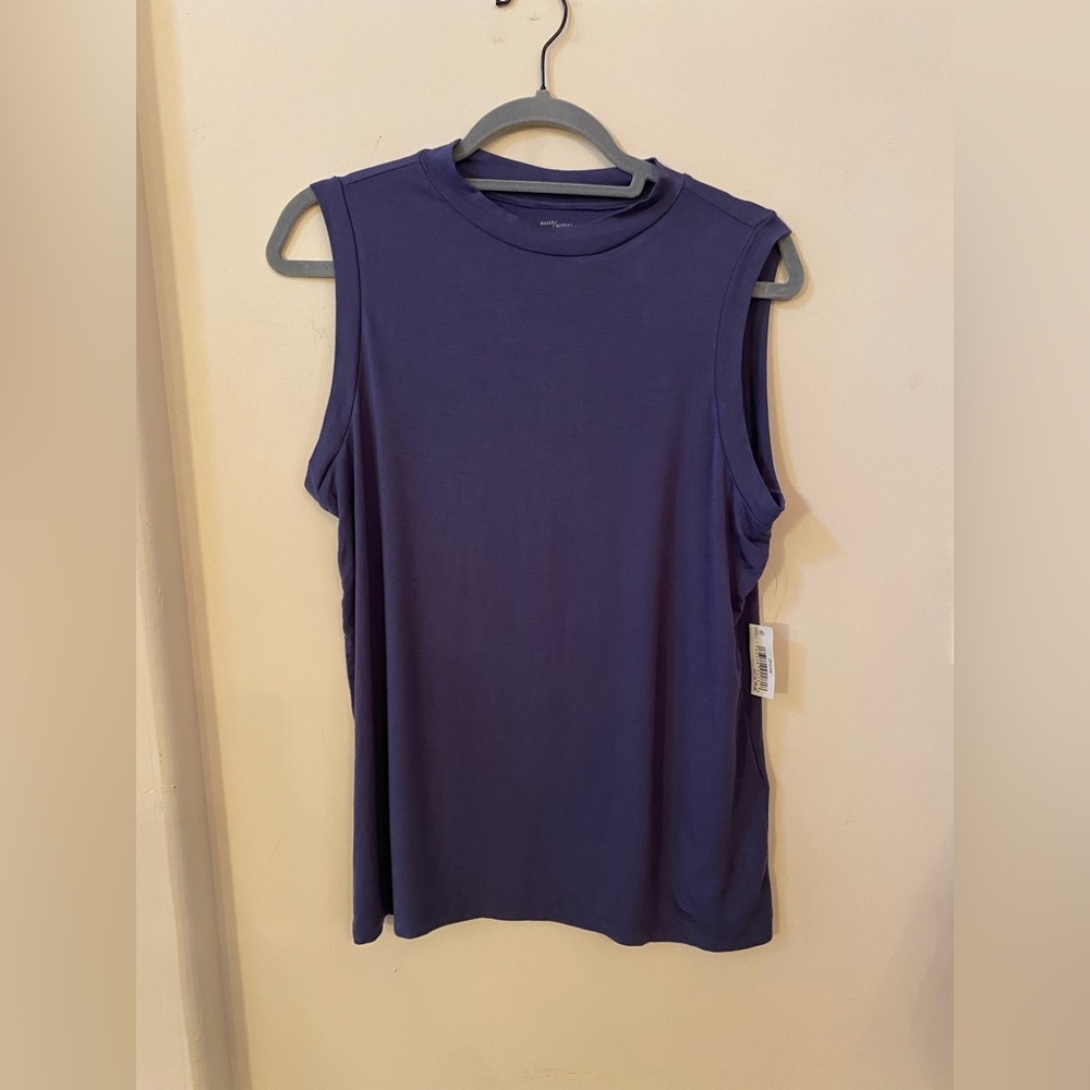 Daily Ritual Navy Blue Sleeveless Mock Neck Top Nwt Women’s Small